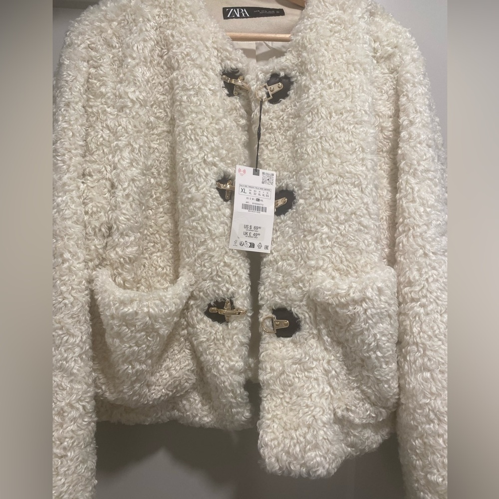 Zara Faux Shearling Jacket - Picture 11 of 12